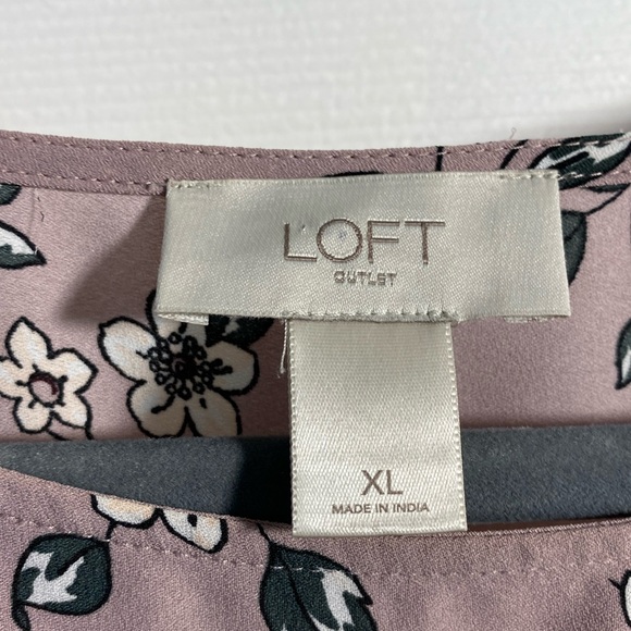 Loft Outlet Floral Long Sleeve Flowy Tunic, XL - Picture 3 of 7